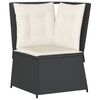 vidaXL Patio Lounge Set Black and brown