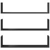 vidaXL Wall Shelf Black Engineered wood 31.5 x 7.1 x 7.1 in