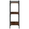 vidaXL Bookcase Brown oak Engineered wood, metal Medium Adjustable Feet