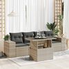 vidaXL Garden Sofa Set Light Grey with Dark Grey Cushions