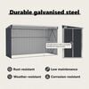 vidaXL Garden Shed Anthracite Galvanized steel, metal Medium Garden Shed