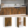 vidaXL Bottom Cabinet Smoked Oak Engineered Wood Standard Bottom Cabinet
