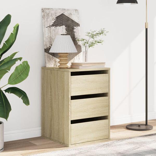 vidaXL Chest Of Drawers Sonoma Oak Engineered Wood Compact