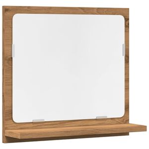 vidaXL Bathroom Mirror Cabinet Artisan oak Engineered wood, glass Compact
