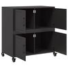 vidaXL Sideboard Black Cold-rolled steel Medium Sideboard Rectangular