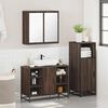 vidaXL Bathroom Furniture Set Brown Oak Engineered wood, Metal, Glass