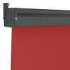 vidaXL Balcony Side Awning Red Steel 49.2 in x 98.4 in Retractable