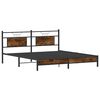 vidaXL Bed Frame Smoked Oak Engineered Wood Double Bed Frame