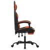 vidaXL Gaming Chair with Footrest Black and Orange Faux Leather
