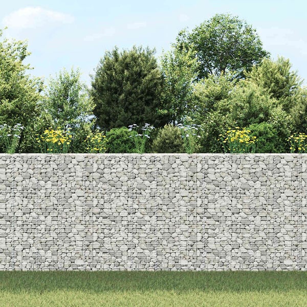 vidaXL Gabion Raised Bed Silver Iron Extra Tall Gabion Raised Bed