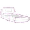 vidaXL Bed Frame with LED without Mattress "Hvar" White 39.4"x79.9"