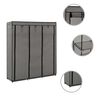 vidaXL Wardrobe Grey Non-woven fabric Medium Collapsible Wardrobe