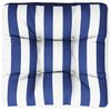 vidaXL Pallet Cushion Blue and White Stripe Oxford fabric (100% polyester)