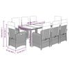 vidaXL Garden Dining Set Grey, Dark Grey, Black