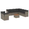 vidaXL Garden Sofa Set Grey and Brown