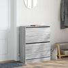 vidaXL Shoe Cabinet Grey Sonoma Engineered Wood Slim Shoe Cabinet
