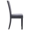 vidaXL Dining Chair Set of 4 Grey Faux suede and wood Standard Modern