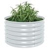 vidaXL Garden Raised Bed Silver Galvanized Steel