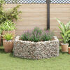 vidaXL Gabion Raised Bed Silver Galvanized Steel 63x55.1x19.7 in