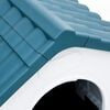 vidaXL Dog House Blue, White, Black Polypropylene 22.4 x 26.8 x 26.0 in