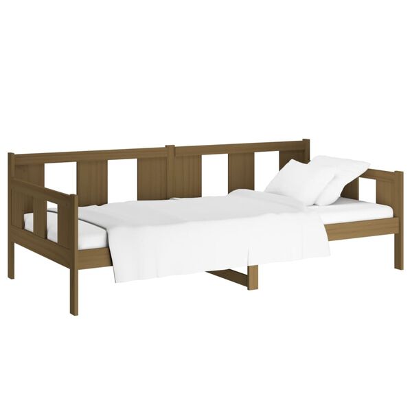 vidaXL Day Bed Honey Brown Solid Pine Wood