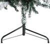 vidaXL Artificial Half Christmas Tree Green and white PVC, steel