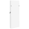vidaXL Mirror Jewelry Cabinet White Engineered wood, Glass, Fabric Medium