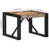 vidaXL Coffee Table Multicolor Solid reclaimed wood 19.7 x 19.7 x 13.8 in