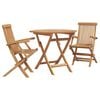 vidaXL Garden Dining Set 3 pcs Brown Solid teak wood