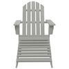 vidaXL Garden Chair Grey Hardwood Large Durable Garden Chair