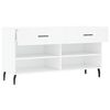 vidaXL Shoe Bench White Engineered wood, Iron 40.2 x 13.8 x 21.7 in