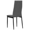 vidaXL Dining Chair Set of 6 Light grey Polyester fabric, metal Medium