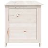 vidaXL Cushion Box White Solid fir wood 39.4 in x 19.7 in x 22.0 in