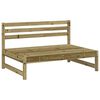 vidaXL Garden Middle Sofa Natural wood Treated pine wood Two-seater