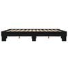 vidaXL Bed Frame Black Engineered wood, metal Double Bed