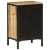 vidaXL Bathroom Cabinet Natural Wood and Black Solid mango wood and iron