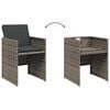 vidaXL Patio Dining Set Set of 4 Gray