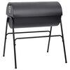 vidaXL Barrel Grill with 2 Cooking Grids Black 31.5"x37.4"x35.4" Steel