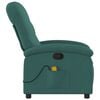 vidaXL Massage Recliner Chair Dark Green Fabric