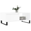 vidaXL Coffee Table White Engineered wood, Metal Medium Coffee Table
