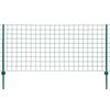 vidaXL Euro Fence Steel 65.6x3.9' Green