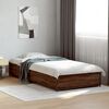 vidaXL Bed Frame Brown Oak Engineered Wood Small Single Durable