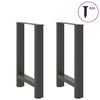 vidaXL Coffee Table Leg Set of 2 Anthracite Powder-Coated Steel Medium