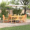 vidaXL Garden Dining Set 7 pcs Brown Solid Acacia Wood
