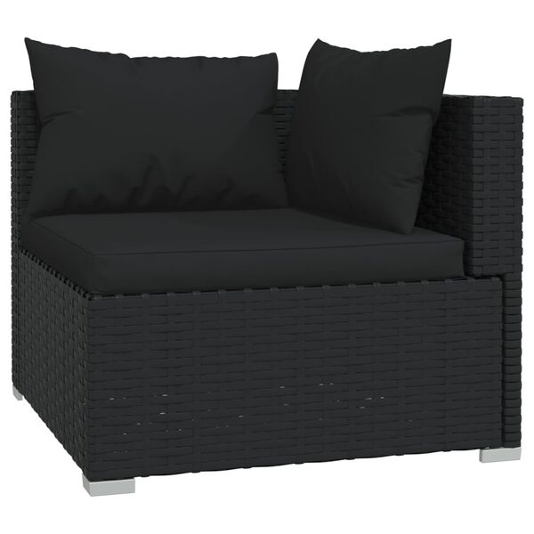 vidaXL Garden Lounge Set Black