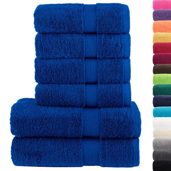 vidaXL Towel Set SOLUND Blue 100% ring-spun cotton