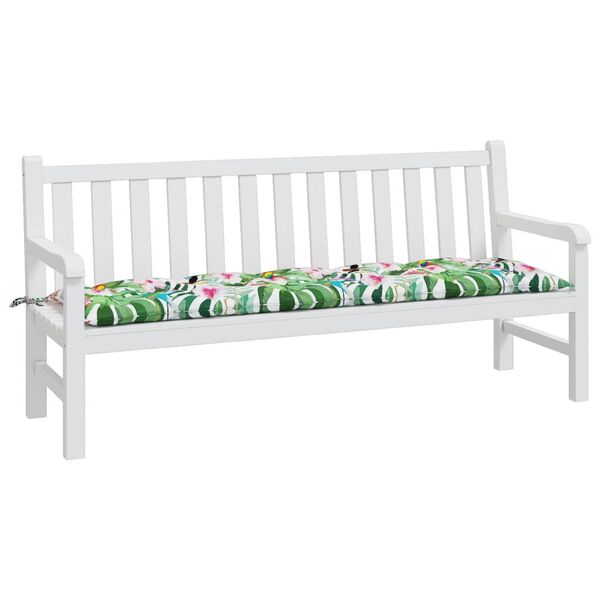 vidaXL Garden Bench Cushion Multicolor with birds, leaves, and flowers
