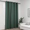 vidaXL Linen-Look Blackout Curtain with Grommets Green 290x96.5 "