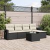 vidaXL Garden Sofa Set Black PE Rattan 6-person set Adjustable Armrests