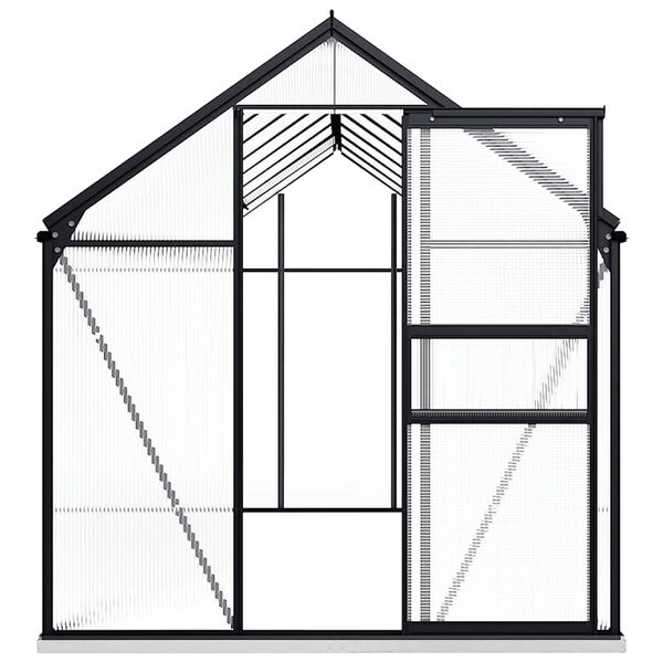 vidaXL Greenhouse Anthracite with clear panels Aluminum, Polycarbonate
